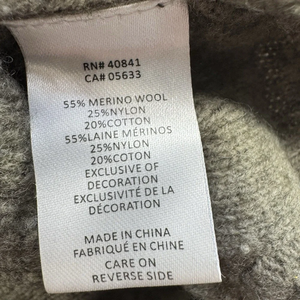 Aventura Sweater Womens Medium / Large Merino Wool Blend Cable Knit Mock Neck - Picture 3 of 13